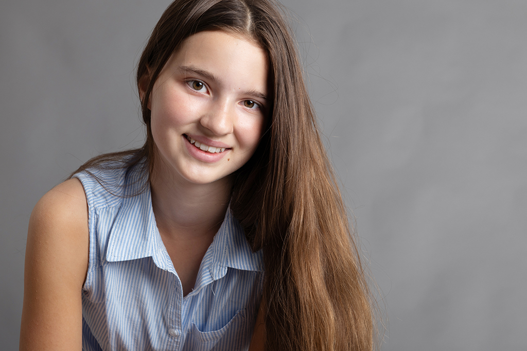 Teenager at photoshooting